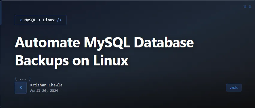 Automate MySQL Database Backups on Linux