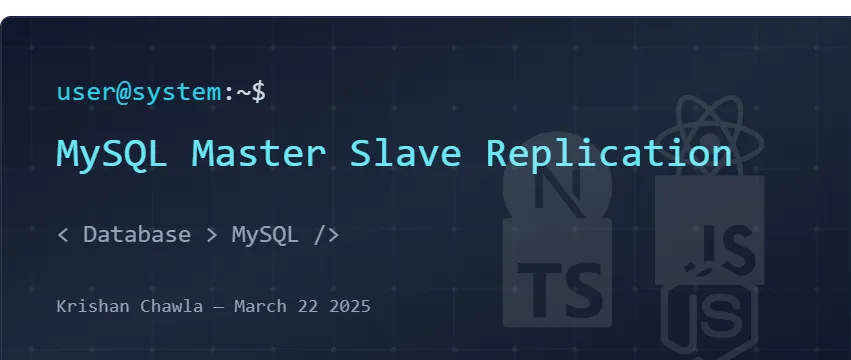 MySQL Master-Slave Replication for Data Redundancy